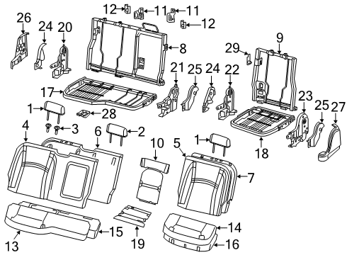 2023 Ram 1500 Seat Back Heater Diagram for 68267052AB