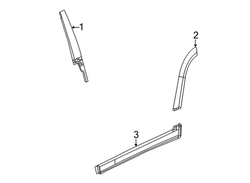 2022 Jeep Grand Cherokee L Applique, Rear Driver Side Diagram for 68375059AB