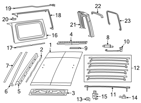 2022 Jeep Wrangler Convertible Top Diagram
