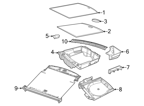 2023 Jeep Grand Cherokee Tie Down, Black, Rear Diagram for 7AF491X7AD