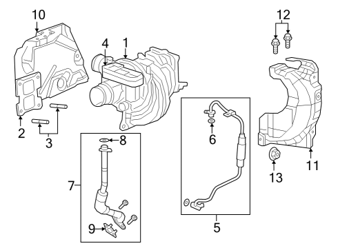 2022 Jeep Grand Cherokee Exhaust Manifold Diagram for 68570195AC