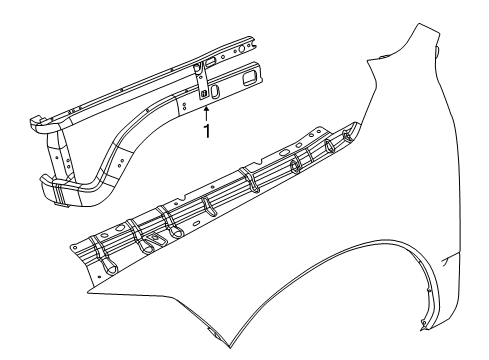 2021 Ram 1500 Classic Inner Components - Fender Diagram