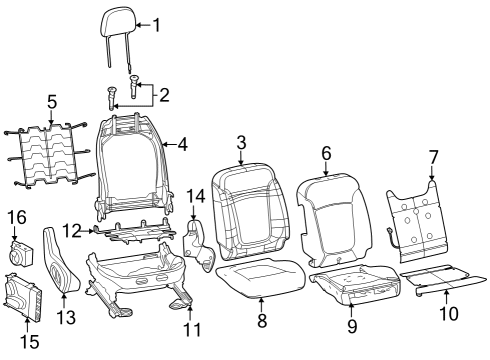 2024 Dodge Hornet Lumbar Switch Diagram for 68612609AA