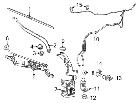 2022 Jeep Cherokee Wipers Diagram 2 - Thumbnail