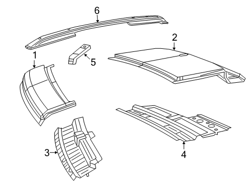 2021 Jeep Renegade Roof & Components, Exterior Trim, Body Diagram