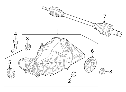 2022 Jeep Grand Cherokee WK Axle Housing  Diagram 2 - Thumbnail