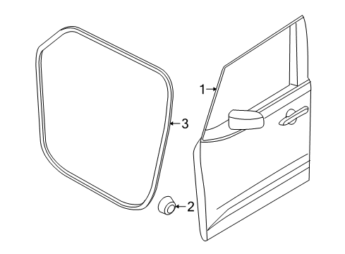 2021 Jeep Renegade Door & Components, Body Diagram 1 - Thumbnail
