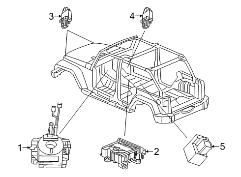 2022 Jeep Gladiator SDM Module Diagram for 68526685AA
