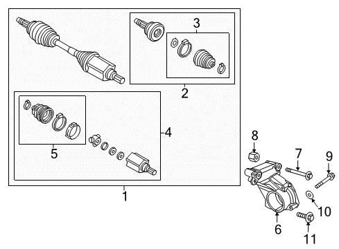 2021 Jeep Renegade Drive Axles - Front Diagram 2 - Thumbnail
