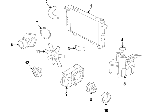 2021 Ram 2500 Cooling System, Radiator, Water Pump, Cooling Fan Diagram 5 - Thumbnail