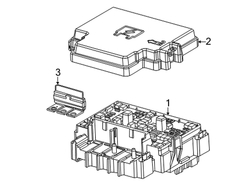 2021 Jeep Grand Cherokee L Junction Block, Rear Diagram for 68460094AC