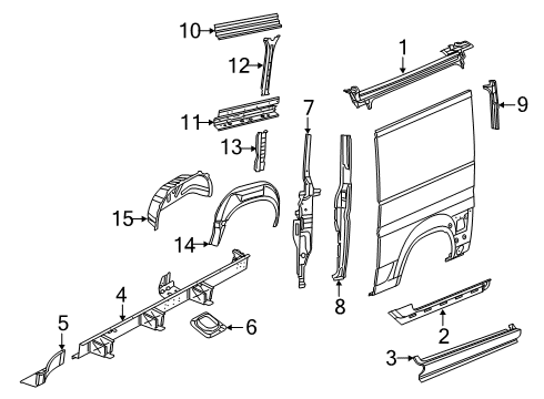 2022 Ram ProMaster 2500 Inner Structure  Diagram 1 - Thumbnail