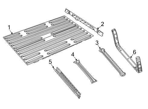 2022 Ram 1500 Center Crossmember, Rear Diagram for 68276831AC