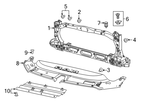 2023 Ram 1500 Radiator Support Diagram