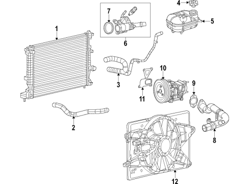 2021 Jeep Renegade Cooling System, Radiator, Water Pump, Cooling Fan Diagram 4 - Thumbnail