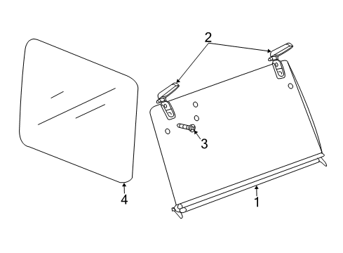 2023 Jeep Wrangler Glass - Top Diagram 3 - Thumbnail