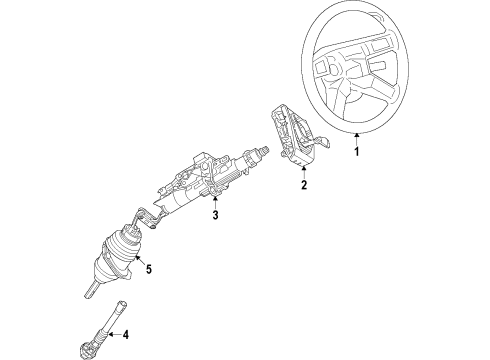 2022 Dodge Challenger Steering Column & Wheel, Steering Gear & Linkage Diagram 1 - Thumbnail