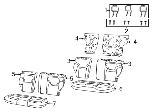 Seat Back Cover, Black, Rear Driver Side Diagram for 6SK76U00AA