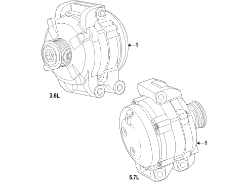2021 Jeep Grand Cherokee L Alternator Diagram 1 - Thumbnail