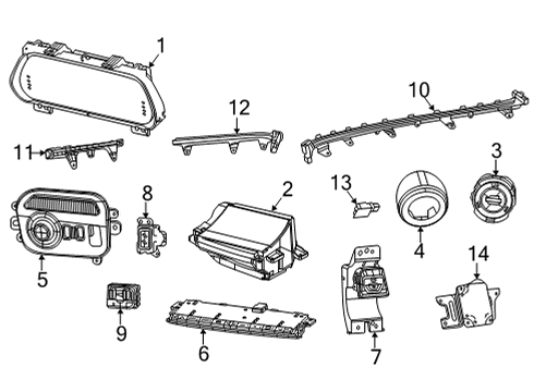 2022 Jeep Wagoneer Multifunction Switch Diagram for 68351727AD
