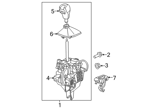 2016 Ram ProMaster City Gear Shift Assembly Diagram for 68237058AF