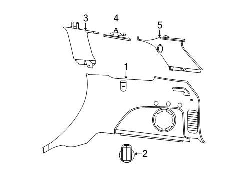 2022 Jeep Grand Cherokee WK Interior Trim - Quarter Panels Diagram 1 - Thumbnail