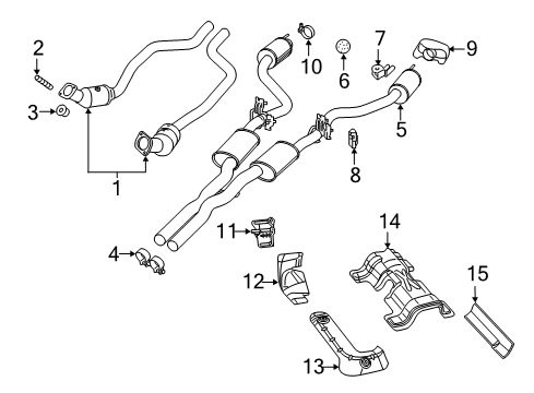 2022 Dodge Challenger Exhaust Components Diagram 3 - Thumbnail