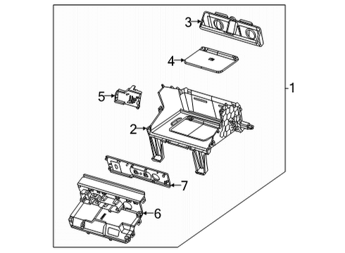 2022 Jeep Grand Wagoneer Front Console, Rear Console Diagram 4 - Thumbnail