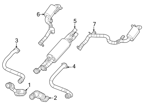2023 Jeep Grand Wagoneer L Rear Muffler Diagram for 68521657AC