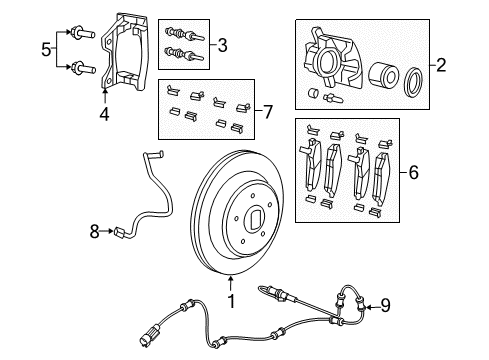 2022 Jeep Wrangler Brake Components Diagram 3 - Thumbnail