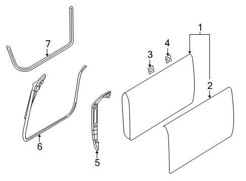 2022 Dodge Challenger Door & Components Diagram