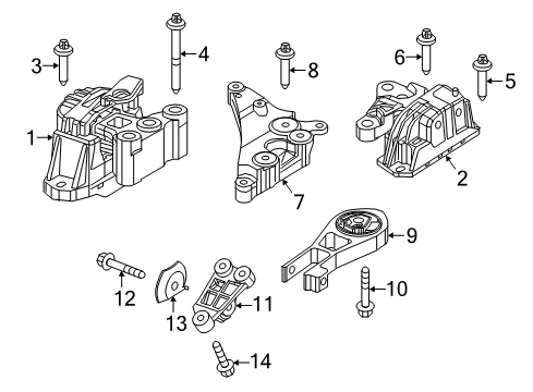 2021 Jeep Renegade Engine & Trans Mounting Diagram 2 - Thumbnail