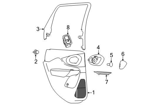 2022 Jeep Cherokee Rear Door - Electrical Diagram 2 - Thumbnail