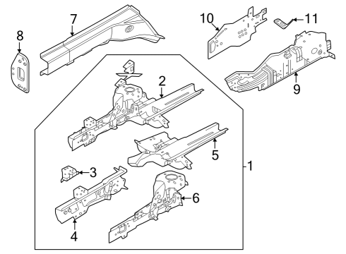 2024 Dodge Hornet Engine Bracket Diagram for 68510404AA