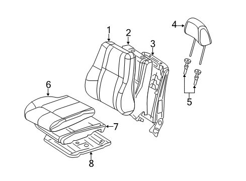 2023 Dodge Durango Front Seat Components Diagram 1 - Thumbnail