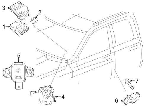 2021 Ram 1500 Classic Air Bag Components Diagram 2 - Thumbnail