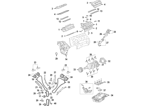 2017 Chrysler 200 Timing Cover Diagram for 68104731AG