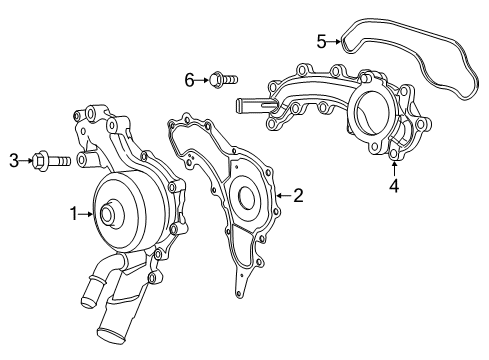 2023 Ram ProMaster 1500 Water Pump Diagram