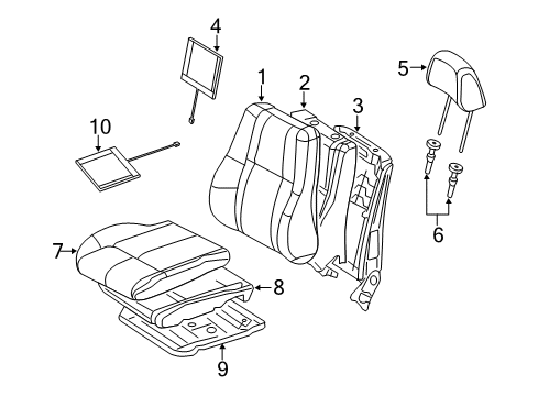 2023 Dodge Durango Front Seat Components Diagram 2 - Thumbnail