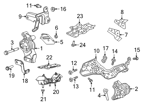 2023 Ram 1500 Bracket Diagram for 68264800AC