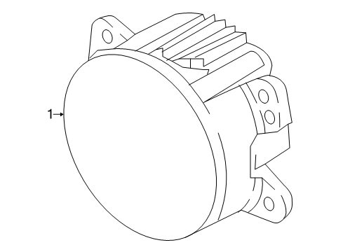2023 Jeep Wrangler Fog Lamp Assembly, Front Diagram for 68503996AA
