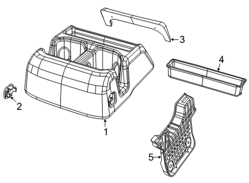 2024 Jeep Grand Cherokee L Front Console, Rear Console Diagram 3 - Thumbnail