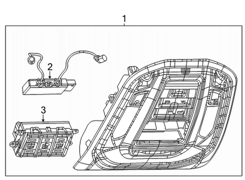 2021 Jeep Grand Cherokee L Overhead Console Diagram 1 - Thumbnail
