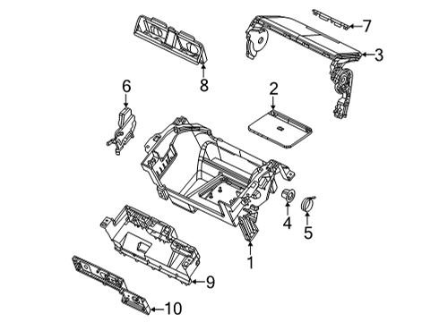 2022 Jeep Grand Wagoneer Front Console, Rear Console Diagram 3 - Thumbnail