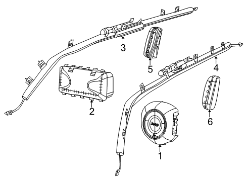 2022 Jeep Compass Air Bag Components Diagram 1 - Thumbnail