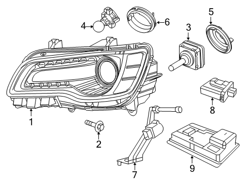 2022 Chrysler 300 Bulbs Diagram 2 - Thumbnail