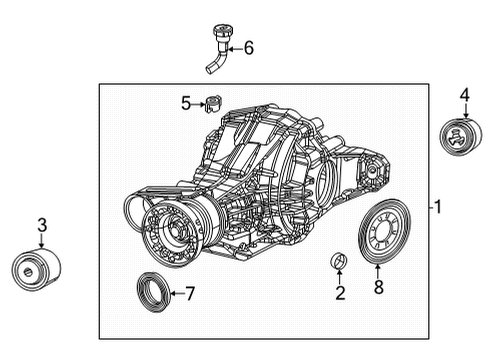 2023 Jeep Grand Cherokee L Differential, Rear Diagram for 68504043AA