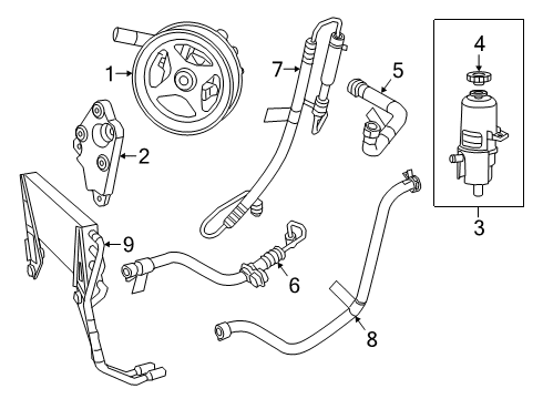 2022 Ram 2500 P/S Pump & Hoses, Steering Gear & Linkage Diagram 2 - Thumbnail