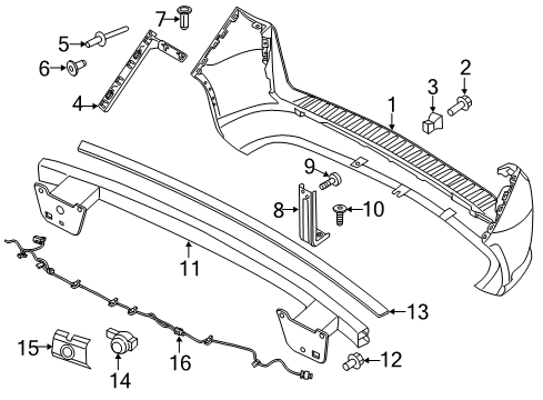 2022 Ram ProMaster City Bumper & Components - Rear Diagram