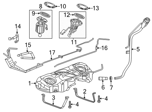 2020 Chrysler 300 Fuel Pump Diagram for 68643777AA
